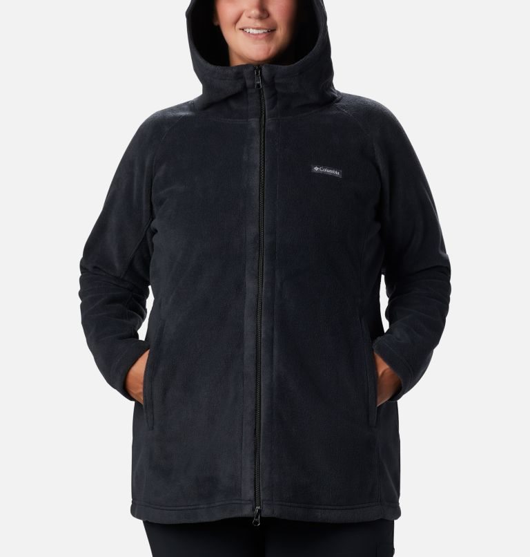 Women's Columbia Benton Springs II Long Jackets Black | Plus Size CA-P136C